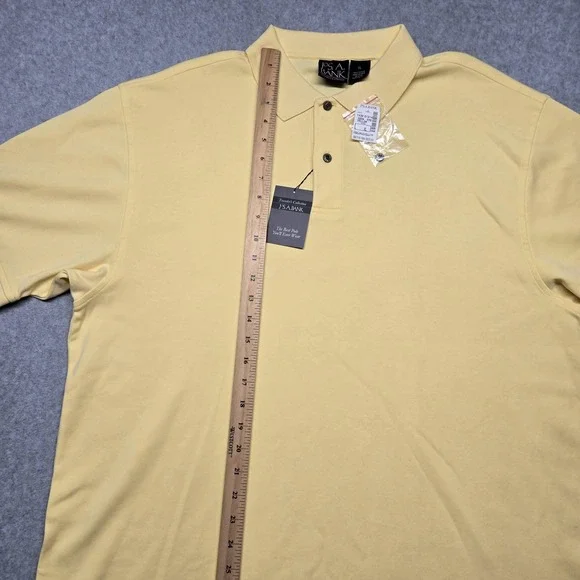 Jos. A. Bank Polo Shirt Mens XL Yellow Traveler's Collection Cotton Short Sleeve - Picture 11 of 16